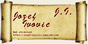Jožef Ivović vizit kartica